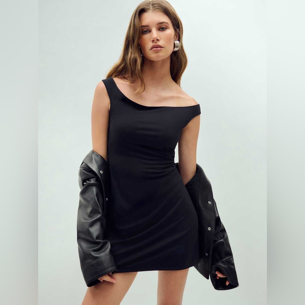 Reformation Lia Knit Dress in Black